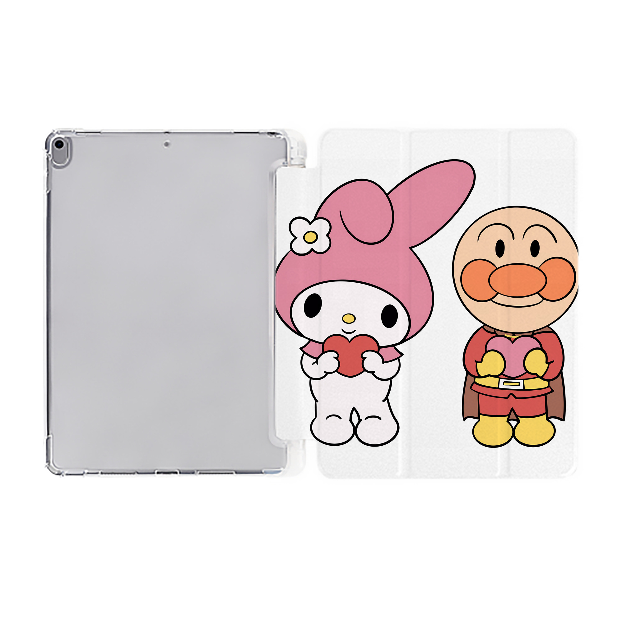 （画像用） アンパンマン Anpanman IPad ケース ペン収納付き 三つ折りスタンド PUレザー×シリコン 対応機種9.5/10.5/10.9インチ